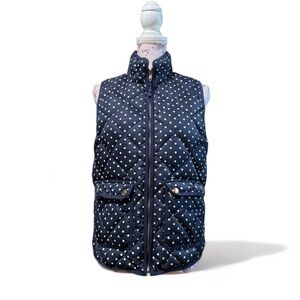 J.crew Polka light Popper Vest
